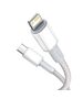 Baseus High Density Braided Cable Type-C to Lightning, PD,  20W, 1m (white) 6953156231924