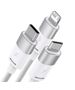 3in1 USB cable Baseus StarSpeed Series, USB-C + Micro + Lightning 3,5A, 1.2m (White) 6932172622299