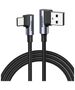 USB-C to USB-A 2.0 Angled Cable UGREEN US176, 3A, 3m (Black) 6957303878758