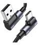 USB-C to USB-A 2.0 Angled Cable UGREEN US176, 3A, 3m (Black) 6957303878758