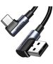 USB-C to USB-A 2.0 Angled Cable UGREEN US176, 3A, 3m (Black) 6957303878758