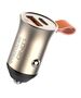 Car charger LDNIO C509Q, USB + USB-C, 30W + cable USB-C to Lightning (gold) 5905316142596