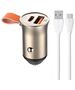 LDNIO C509Q USB, USB-C 30W Car charger + USB-C cable Cable 5905316142589