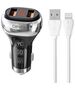 LDNIO C2 2USB Car charger + Lightning Cable 5905316142459