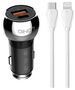 LDNIO C1 USB, USB-C Car charger + USB-C - Lightning Cable 5905316142435