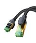 Braided network cable cat.8 Baseus Ethernet RJ45, 40Gbps, 0,5m (black) 6932172646738