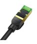 Braided network cable cat.8 Baseus Ethernet RJ45, 40Gbps, 0,5m (black) 6932172646738