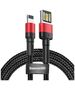 Baseus USB to Lightning Cable, 480Mbps, 2.4A, 1m - Baseus Cafule Special Edition (CALKLF-G91) - Red / Black 6953156283336 έως 12 άτοκες Δόσεις