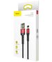 Baseus USB to Lightning Cable, 480Mbps, 2.4A, 1m - Baseus Cafule Special Edition (CALKLF-G91) - Red / Black 6953156283336 έως 12 άτοκες Δόσεις