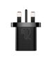 Baseus Incarcator Type-C cu Plug UK, Quick Charge 20W - Baseus Super Si (CCSUP-K01) - Black 6953156205208 έως 12 άτοκες Δόσεις