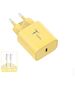 Wall Charger 20W USB-C + Cable 60W USB-C - USB-C T-PHOX Moderate Series T-PP11 yellow 6974670443273