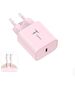 Wall Charger 20W USB-C + Cable 60W USB-C - USB-C T-PHOX Moderate Series T-PP11 pink 6974670443280