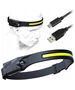 USB LED Headlamp / Rechargeable Headlight COB 1200mAh Black 5901313106036