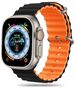 Strap for APPLE WATCH 4 / 5 / 6 / 7 / 8 / 9 / SE / ULTRA 1 / 2 (42 / 44 / 45 / 49 MM) Tech-Protect IconBand Pro black & orange 5906302310265