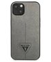 Original Case IPHONE 14 PLUS Guess Hardcase Saffianotriangle Logo (GUHCP14MPSATLG) silver 3666339065454