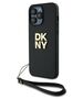 Original Case IPHONE 14 PRO DKNY Hardcase Wrist Strap Stock Logo (DKHCP14LPBSWSK) black 3666339264710