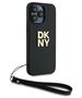 Original Case IPHONE 14 PRO DKNY Hardcase Wrist Strap Stock Logo (DKHCP14LPBSWSK) black 3666339264710