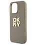 Original Case APPLE IPHONE 15 PRO DKNY Hardcase Wrist Strap Stock Logo (DKHCP15LPBSWSE) beige 3666339264895