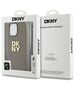 Original Case APPLE IPHONE 15 PRO DKNY Hardcase Wrist Strap Stock Logo (DKHCP15LPBSWSE) beige 3666339264895