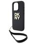 Original Case APPLE IPHONE 15 PRO DKNY Hardcase Wrist Strap Stock Logo (DKHCP15LPBSWSK) black 3666339264758