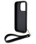 Original Case APPLE IPHONE 15 PRO DKNY Hardcase Wrist Strap Stock Logo (DKHCP15LPBSWSK) black 3666339264758