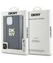 Original Case APPLE IPHONE 15 PRO DKNY Hardcase Wrist Strap Stock Logo (DKHCP15LPBSWSK) black 3666339264758