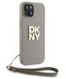 Original Case APPLE IPHONE 15 PLUS DKNY Hardcase Wrist Strap Stock Logo (DKHCP15MPBSWSE) 3666339264888