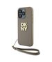 Original Case APPLE IPHONE 15 PRO MAX DKNY Hardcase Wrist Strap Stock Logo (DKHCP15XPBSWSE) 3666339264901