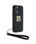 Original Case APPLE IPHONE 15 PRO MAX DKNY Hardcase Wrist Strap Stock Logo (DKHCP15XPBSWSK) black 3666339264765