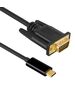 Cable DeTech, USB-C – VGA, 1.8m, Black - 18395 έως 12 άτοκες Δόσεις