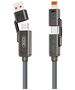 XO cabel NB275 4w1 USB-C - Lightning + USB + USB-C 60W 1,0m szary 6920680857777