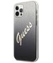 Original Case IPHONE 12 / 12 PRO 6,1" Guess Hardcase Glitter Gradient Script GUHCP12MPCUGLSBK black 3700740494714