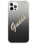 Original Case IPHONE 12 / 12 PRO 6,1" Guess Hardcase Glitter Gradient Script GUHCP12MPCUGLSBK black 3700740494714