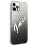 Original Case IPHONE 12 / 12 PRO 6,1" Guess Hardcase Glitter Gradient Script GUHCP12MPCUGLSBK black 3700740494714