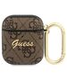 Original Case APPLE AIRPODS Guess 4G Script Metal Collection (GUA24GSMW) brown 3666339009724