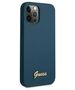 Original Case IPHONE 12 PRO MAX Guess Hardcase Metal Logo Script (GUHCP12LLSLMGBL) blue 3700740494622