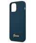 Original Case IPHONE 12 PRO MAX Guess Hardcase Metal Logo Script (GUHCP12LLSLMGBL) blue 3700740494622