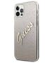 Original Case IPHONE 12 PRO MAX Guess Hardcase Glitter Gradient Script (GUHCP12LPCUGLSGO) gold 3700740494752