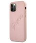 Original Case IPHONE 12 / 12 PRO Guess Hardcase Saffiano Vintage Script (GUHCP12MRSAVSRG) pink 3666339002725