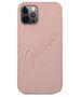 Original Case IPHONE 12 / 12 PRO Guess Hardcase Saffiano Vintage Script (GUHCP12MRSAVSRG) pink 3666339002725