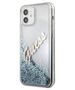 Original Case IPHONE 12 MINI Guess Hardcase Glitter Vintage Script (GUHCP12SGLVSBL) blue 3700740495308