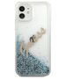 Original Case IPHONE 12 MINI Guess Hardcase Glitter Vintage Script (GUHCP12SGLVSBL) blue 3700740495308