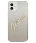 Original Case IPHONE 12 MINI Guess Hardcase Glitter Gradient Script (GUHCP12SPCUGLSGO) gold 3700740494738