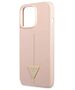 Case IPHONE 13 PRO Guess Hardcase Silicone Triangle (GUHCP13LSLTGP) pink 3666339041014