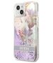 Case IPHONE 13 MINI Guess Hardcase Flower Liquid Glitter (GUHCP13SLFLSU) purple 3666339041274