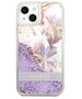 Case IPHONE 13 MINI Guess Hardcase Flower Liquid Glitter (GUHCP13SLFLSU) purple 3666339041274