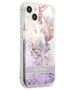 Case IPHONE 13 MINI Guess Hardcase Flower Liquid Glitter (GUHCP13SLFLSU) purple 3666339041274