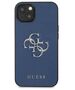 Original Case IPHONE 13 MINI Guess Hardcase Saffiano 4G Metal Logo (GUHCP13SSA4GSBL) blue 3666339024116