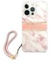 Original Case IPHONE 13 PRO MAX Guess Hardcase Marble Strap Collection (GUHCP13XKMABPI) pink 3666339023102