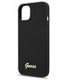 Original Case IPHONE 13 Guess Hardcase Silicone Script Gold Logo Magsafe (GUHMP13MLSLMGBK) black 3666339037093